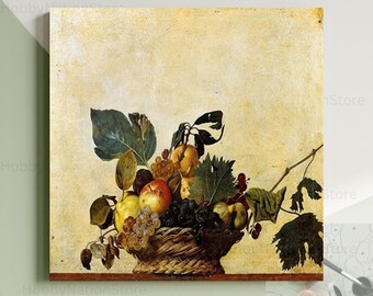 カラヴァッジョの「果物籠」の複製、額なし油絵、静物画 - Etsy 日本