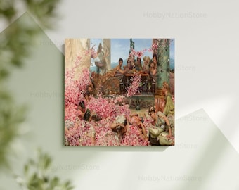 Canvas Wall Art Print For Bedroom Living Room Elegant Home Interior Decor Poster The Roses of Heliogabalus By Lawrence Alma Tadema