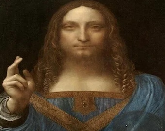 Salvator Mundi By Leonardo Da Vinci Religious Painting Vintage Artwork Paint By Numbers Kit DIY Draw Decor