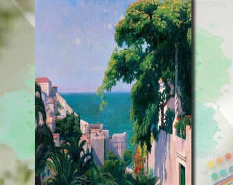 Paint By Numbers Kit Ragusa By Edward Okun Painting Vintage DIY Draw Landscape Scenery Artwork