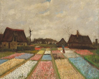 Bulb Fields By Vincent Van Gogh 5D Full Square Drill Artwork Landscape Scenery Vintage Design DIY Decor Gift Art