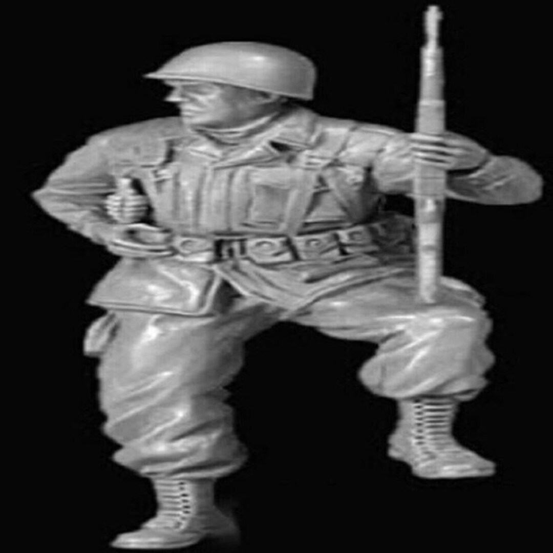 1:35 lot 4 figurines en résine soldat us parachutiste ww2 non