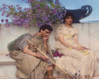 An Eloquent Silence By Lawrence Alma Tadema 5D Full Square Drill Artwork Landscape Scenery Vintage Design DIY Decor Gift Art