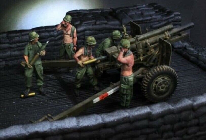 Figurines 1:72 Résine – Soldats Américains Guerre Du Vietnam – Scène De Combat