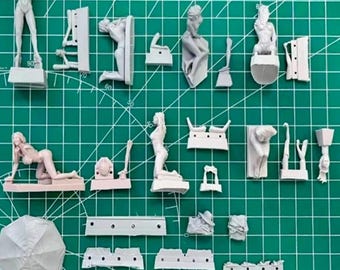 1/35 Resin Figure Model Kit Sexy Fantasy Sexy Beach Summer Girls Women Unpainted Unassembled
