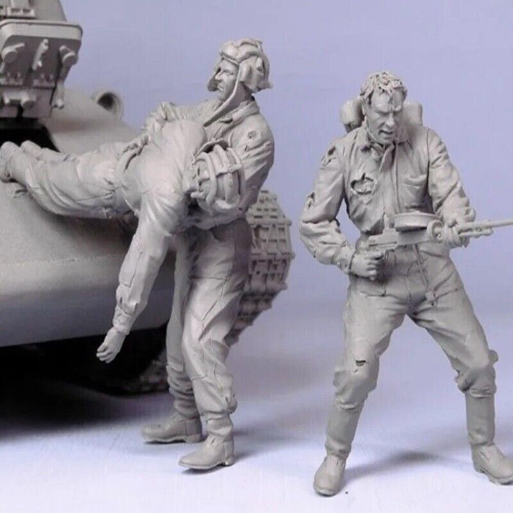 Kit Figure Resina 1:35 - Equipaggio Carro Armato USA Seconda Guerra Mondiale (6 Uomini)