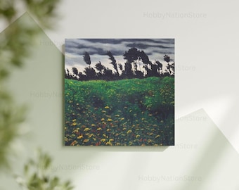 Canvas Wall Art Print For Bedroom Living Room Elegant Home Landscape Scenery Interior Decoration Poster Blooming Field By Felix Vallotton