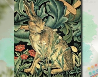 Paint By Numbers Kit Forest Rabbit William Morris Painting Vintage Artwork DIY Draw
