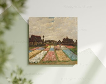 Canvas Wall Art Print For Bedroom Living Room Elegant Home Landscape Scenery Interior Decoration Poster Bulb Fields By Vincent Van Gogh