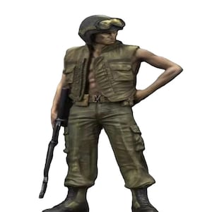 Kit de modèle de figurine 1/16 en résine, équipage de véhicule blindé américain, soldat, pétrolier, armée de guerre du Vietnam, non peint, non assemblé