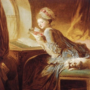 La carta de amor de Jean Honore Fragonard, pintura Vintage, pintura por números, Kit de decoración DIY, dibujo artístico