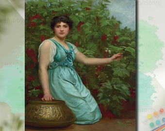Paint By Numbers Kit Summer Berries By Philip Hermogenes Calderon Painting Vintage Scenery DIY Draw Artwork