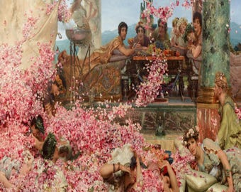 The Roses Of Heliogabalus By Lawrence Alma Tadema 5D Full Square Drill Artwork Flowers Scenery Vintage Design DIY Decor Gift Art
