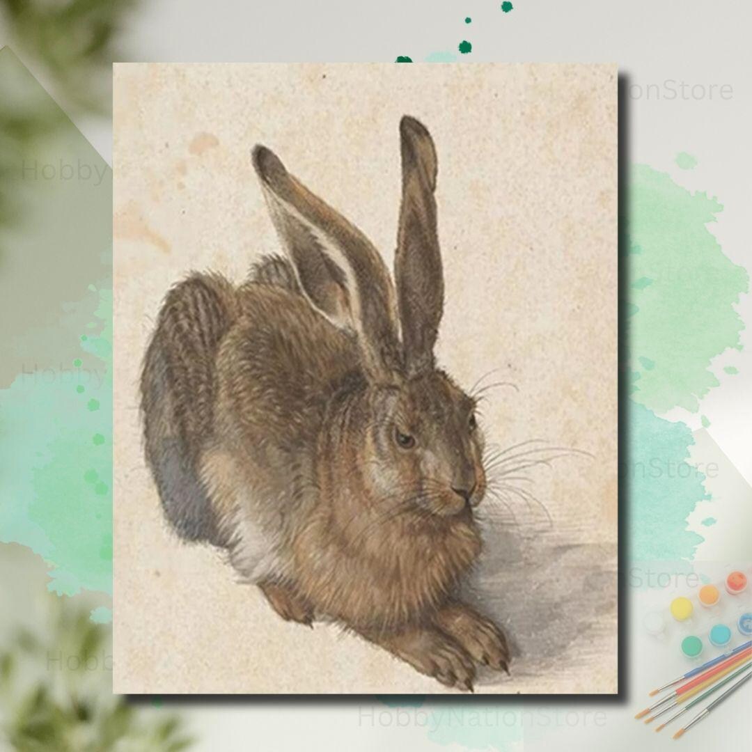 Paint by Numbers Kit A Young Hare by Albrecht Durer Painting Vintage ...