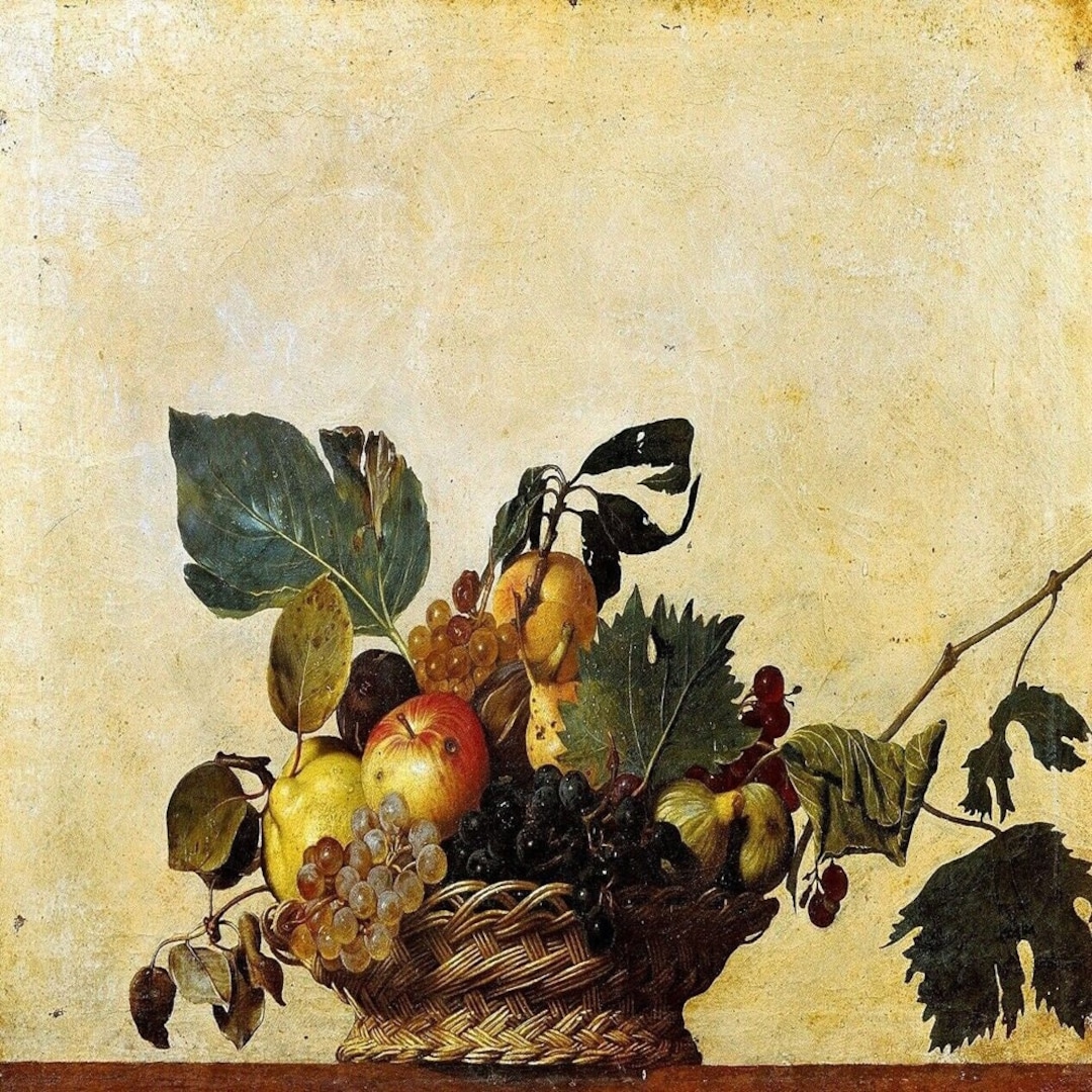 Basket of Fruit by Caravaggio Painting Vintage Artwork Paint by Numbers ...