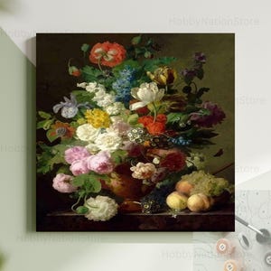 Bodegón de flores de Jan Frans Van Dael, pintura vintage, kit de pintura por números, decoración DIY, dibujo artístico