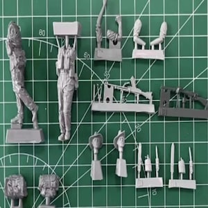 Model z żywicy 1/35 Dwóch żołnierzy brytyjskich i indyjskich, piechota, II wojna światowa, II wojna światowa, armia, niepomalowany, nierozmontowany