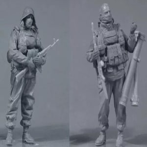 1/35 Resin Figure Model Kit Two Modern Russian Special Force Soldiers War Unpainted Unassembled