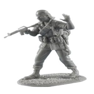 1/35 Resin Figure Model Kit US Soldier Marine Machine Gunner Vietnam War Unpainted Unassembled