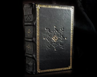 Leather Grimoire, spell book, dungeons & dragons,medieval book, alchemist leatherbound journal,blank book, gothic book, book of shadows.