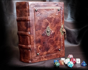 Dungeons&Dragons Tome, RPG Journal, Grimoire, medieval grand book, handmade leatherbound journal, blank book, gothic book, book of shadows.