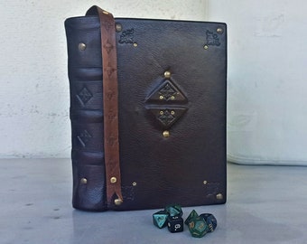 Dungeons&Dragons, RPG Journal, Leder Grimoire, Lederbuch, Gothic Buch, Buch der Schatten