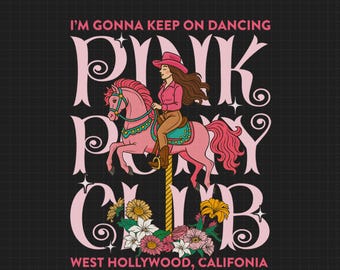 ピンクポニークラブ PNG：フローラルカウガール LGBT プライド（デジタルダウンロード）