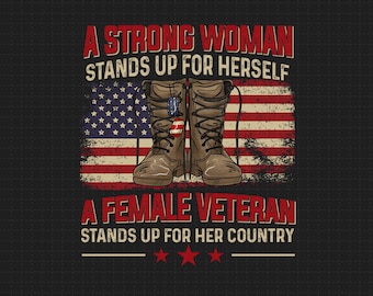 女性退役軍人用ブーツ PNG：愛国的なUSAデザイン（デジタルダウンロード）