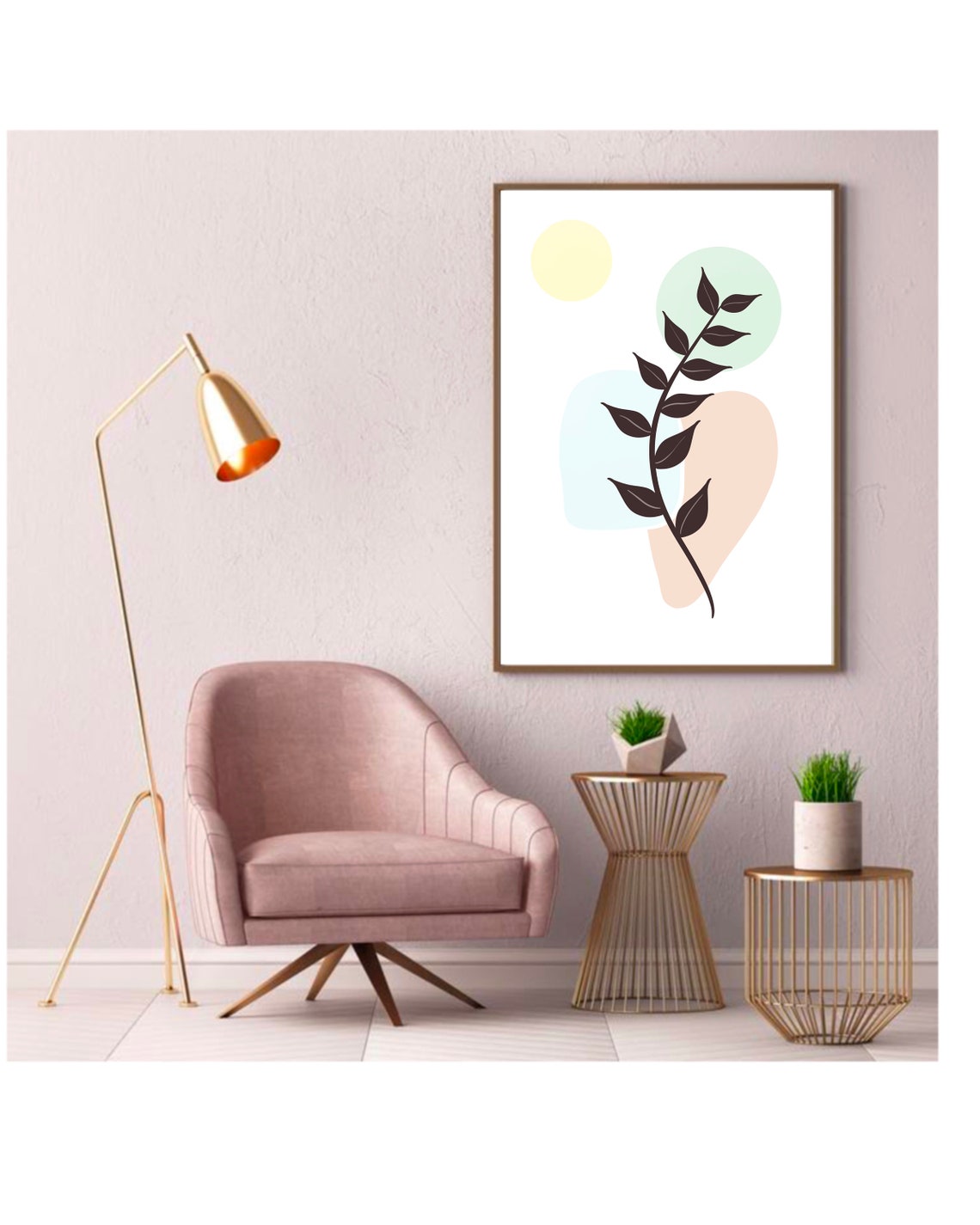 Boho Style Digital Prints Minimalist Wall Decor Etsy