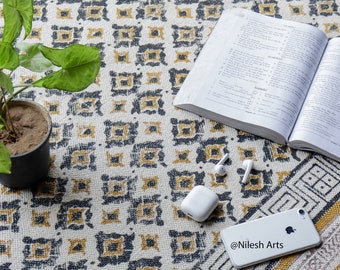 tapis kilim 6x9, tapis en coton extérieur, tapis de patio, tapis faits à la main, tapis imprimés en bloc tapis de salon, tapis de chambre