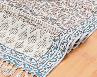 10x14 moroccan rug COTTON BEDROOM RUG | Boho Rugs | Moroccan Rugs |Indian Handmade Rugs | Multi Color Rugs | Hallway Rugs | Block Printed