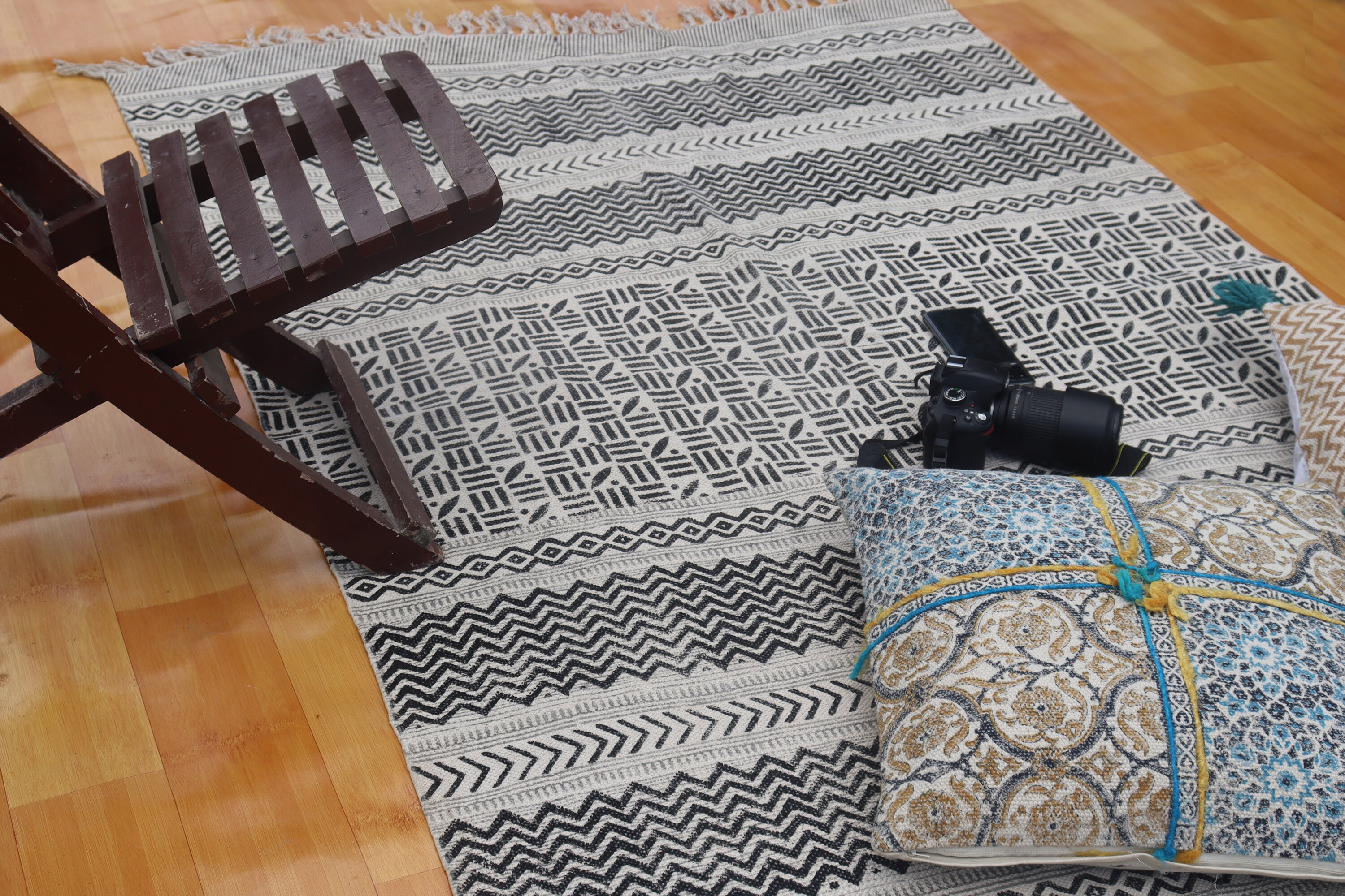 extra large rug Cotton rug Handmade area rug Custom boho rug Garden rug Outdoor rug Dining room rug 9x12 feet