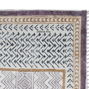 Cotton Kitchen Runner | Kilim Runner Rug | Block Printed Runner Rug | Indian Runner | Rag Runner | 3x20, 4x20 Rug Runnner