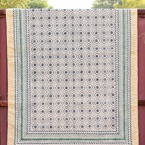 Handcrafted Dhurrie | Block Print Floor Rug for Bedroom & Living Room 9x12 Rug