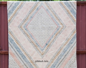 Handmade Cotton Large Rug | vintage rug 9x12 | Outdoor Patio Rug | India Rugs | Hallway Rug | Geometric Boho Rugs | Block Printed Rugs