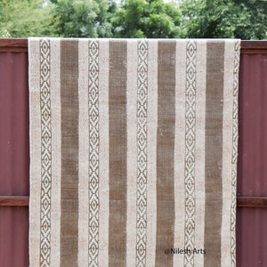 4x6 Hand Block Printed Cotton Dhurrie | Handwork Black Cotton Dhurrie | Home Deco Rugs | Floor Area Rug | Decorative Rugs | Boho Rug | Kilim