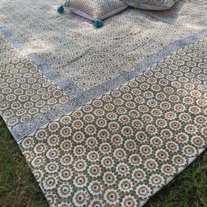 Geometric Runner Rug | 20&#39; rug runner |  vintage runner rug | Handmade  Runner Rug | Block Printed Rugs | Indian Rug Runner | Rag Runner Rug