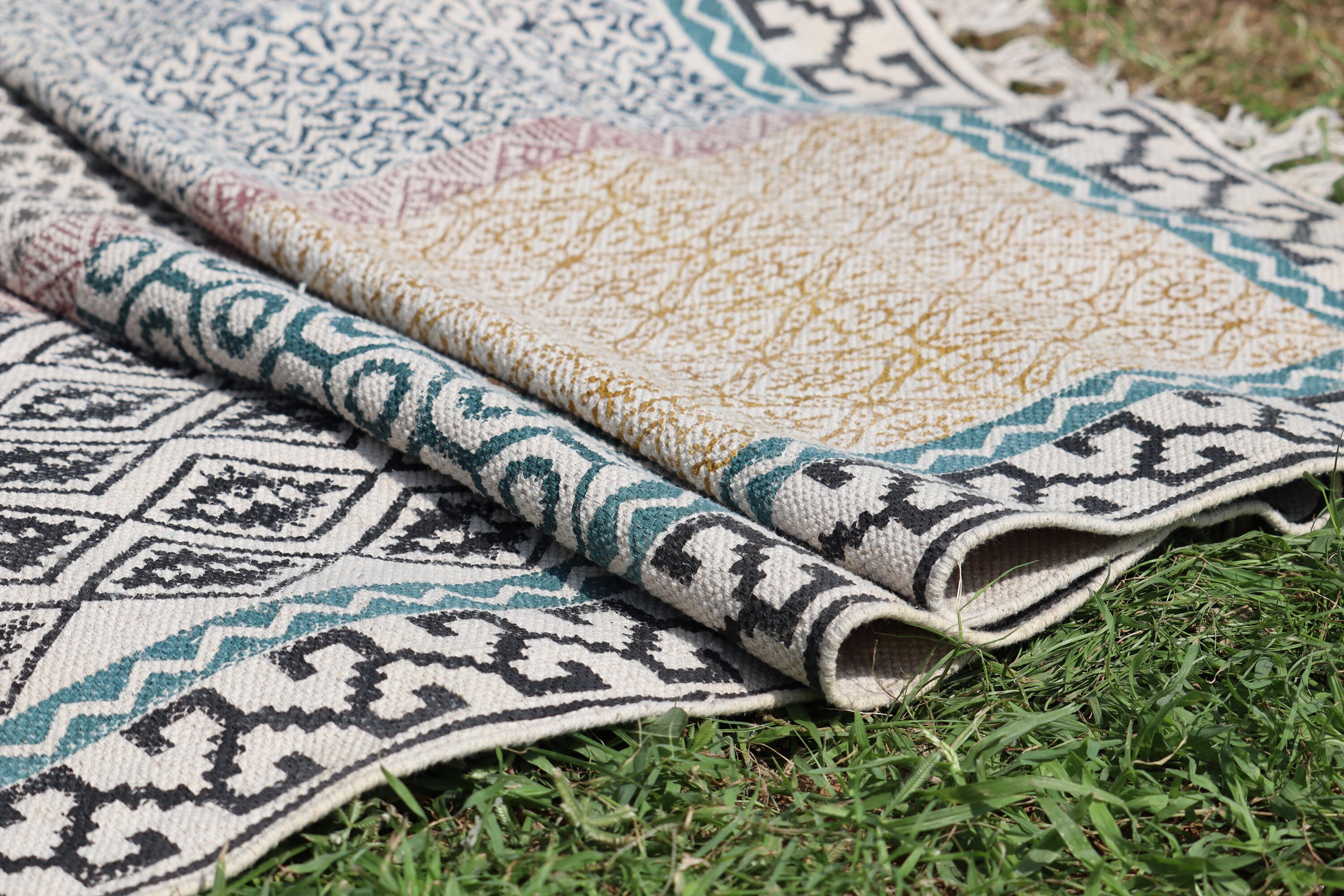 6x9 FEET RUG Handmade Cotton Rugs Geometric Rugs Hall Room Etsy UK