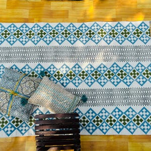 Handmade 8x10 Cotton Dhurrie Rug – Linear Flatweave, Contemporary Style