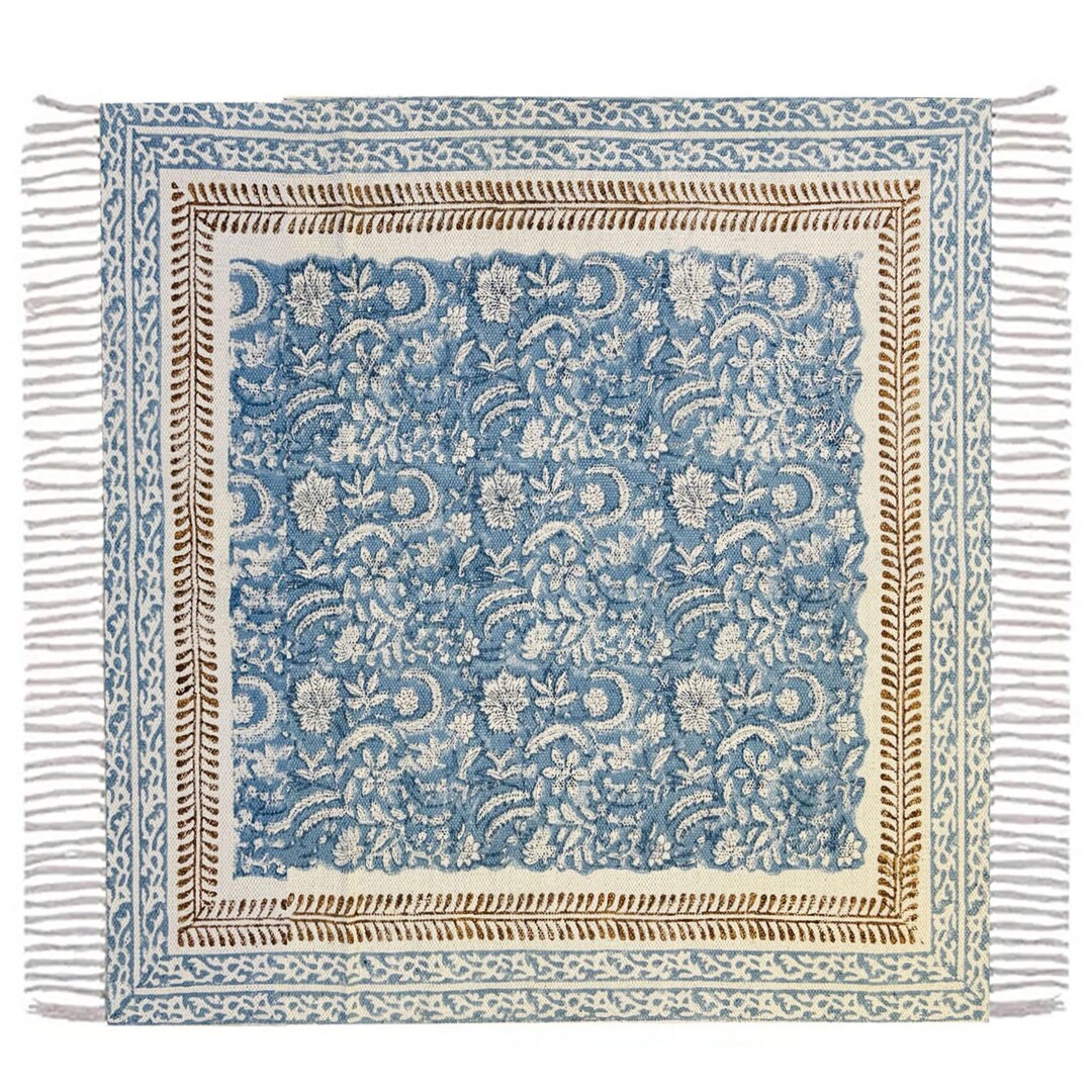 Handwoven Cotton Square Rug Ivory Cotton Rugs for Bedroom Hall Way Home ...