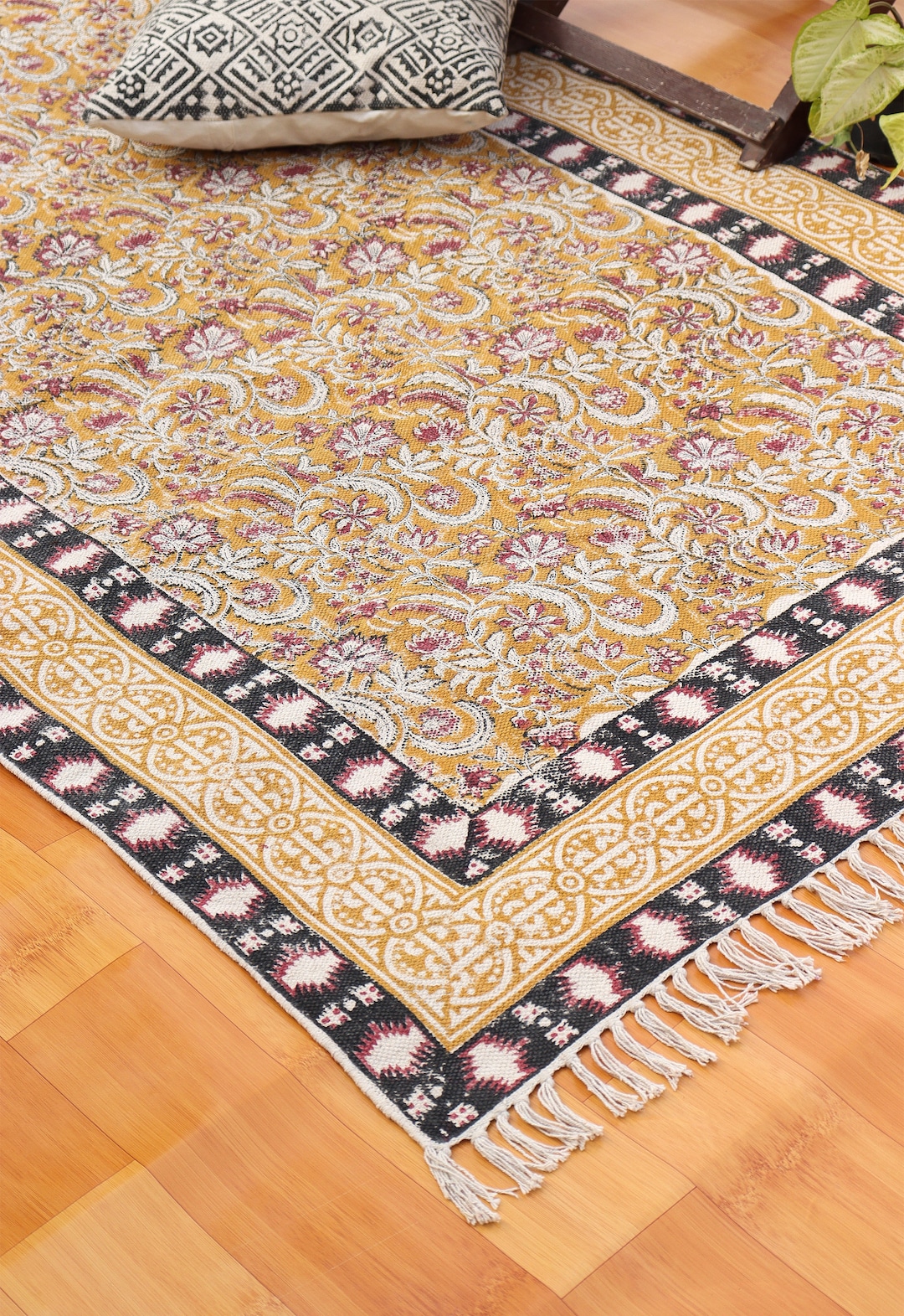 Living Room Rug, 9x12 Feet Rug, Extra Large Rug, Block Printed Rug ...