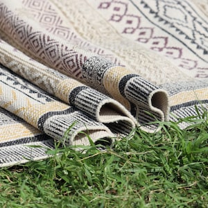 FLOOR AREA RUG | Kitchen Rug | Boho Rug | Moroccan Rug | Living Room Rug | Bathroom Rug | Outdoor Rugs 5x5, 8x10 Feet Rug