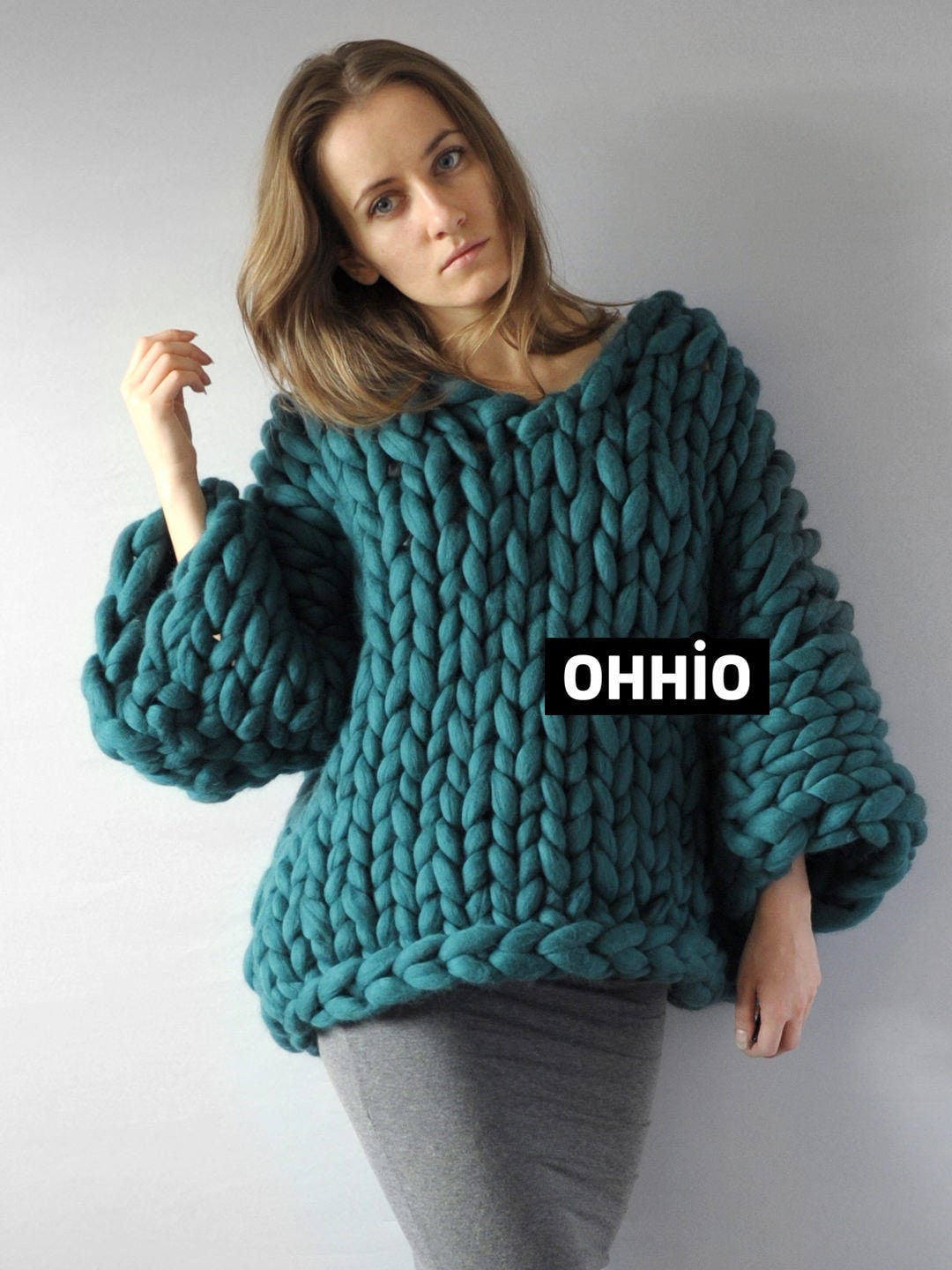 Marshmallow Tasty Knit Sweater In Stone main image 1