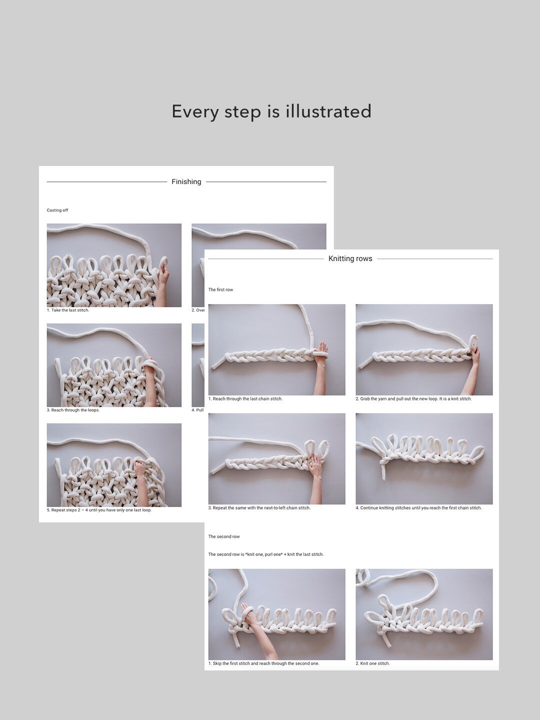 Pattern / Tutorial Seed stitch Blanket Illustrated Step by step