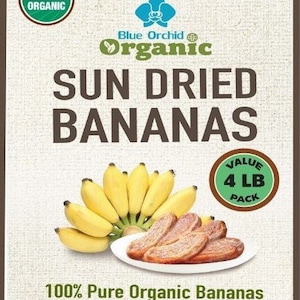 Organic Sun Dried Bananas: Soft & Chewy Thai Fruit Snacks (4 LB)