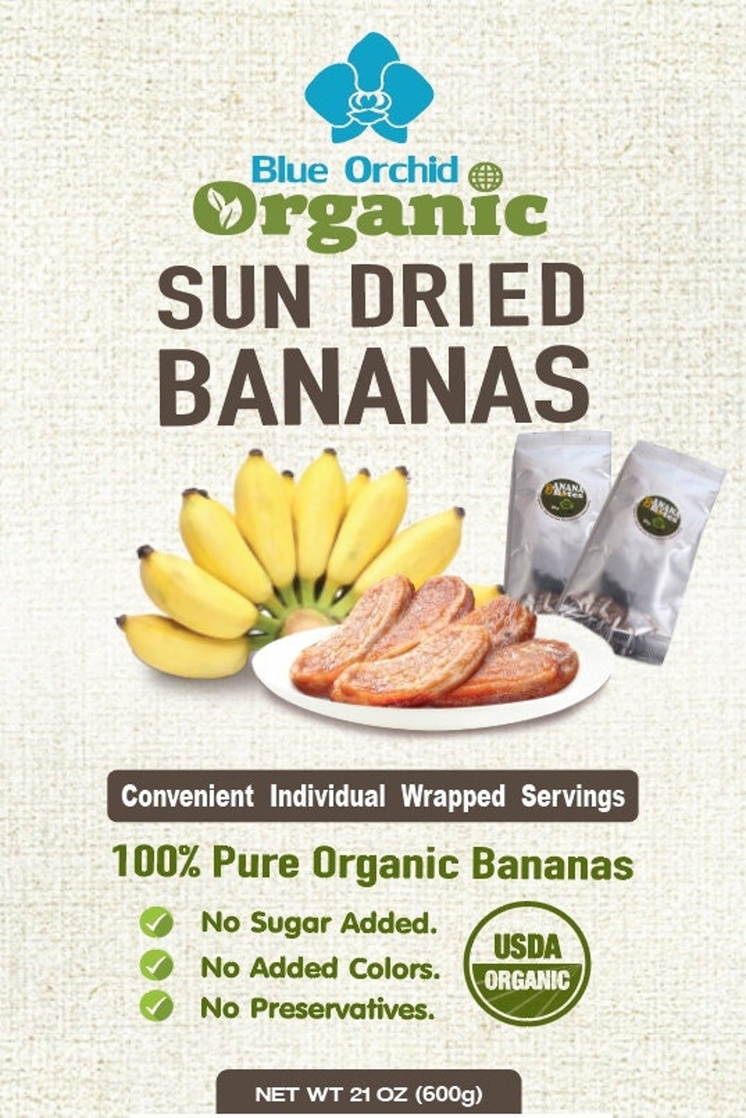 Organic Sun Dried Bananas Individual Wrap Soft and Chewy Etsy