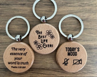 JW GIFTS | wooden keychain. Jw Baptism gift. Pioneer Gift. The Best Life Ever!