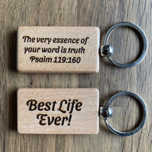 JW-cadeaus | Best Life Ever-sleutelhanger. Met tekst naar keuze op de 2e kant. JW pioniersschoolcadeaus. Doop geschenken.