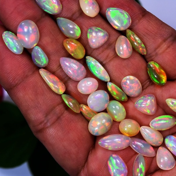 AAAA Top Quality Natural Ethiopian Welo Opal Mix Shape Wholesale Lot - Amazing quality opal Cabochon~ Natural Ethiopian Opal~ Handcrafted!