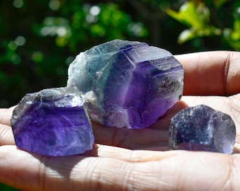 Rainbow Fluorite Healing Crystal - Raw Rainbow Fluorite Crystal Grade A - Raw Fluorite Stone - Rough Rainbow Fluorite